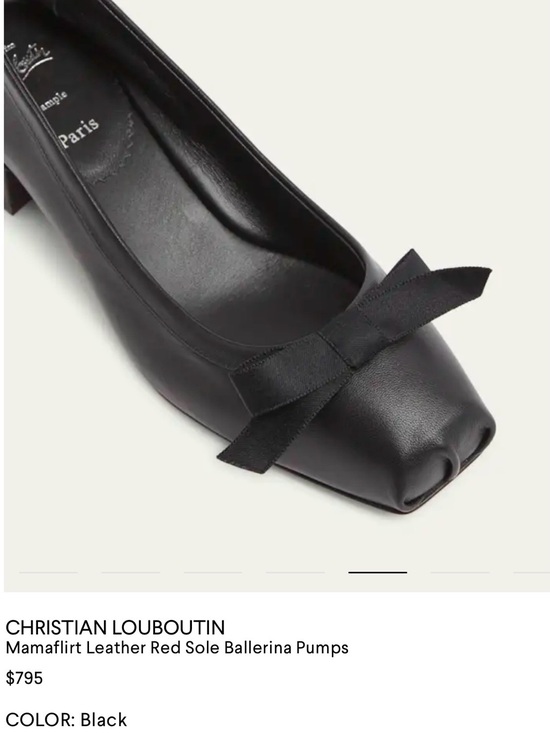 Christian Louboutin Shoes - Christian Louboutin/Black Leather Bow Ballet 30mm pumps/“Mamaflirt”/US 7/NIB!!!!